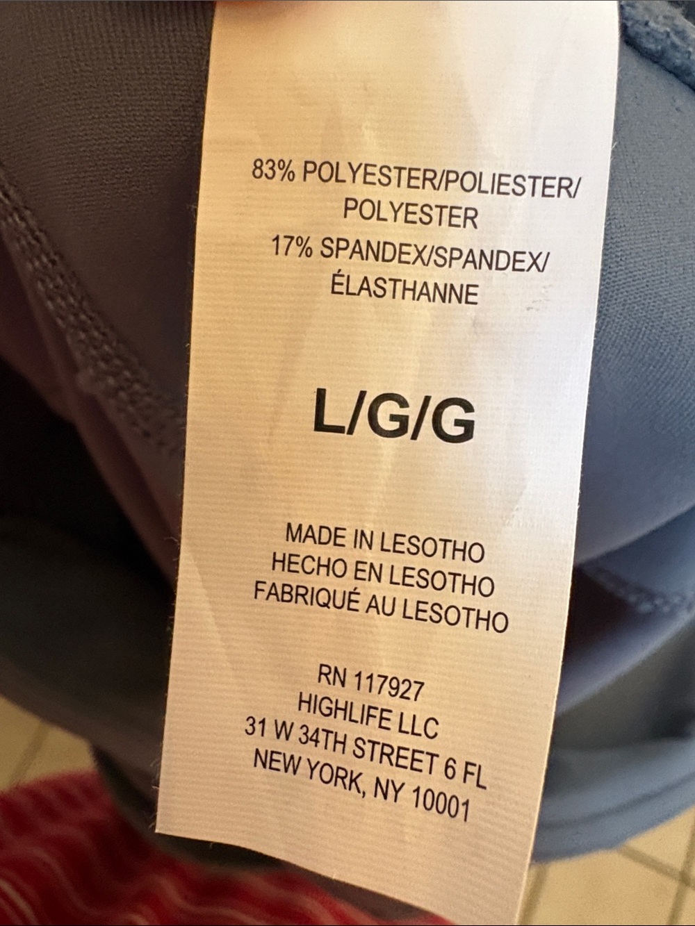GAIAM NWT OM-DRI blue-Gray High-Rise karma 7/8 Leggings with Side Pockets yoga - Picture 10 of 12